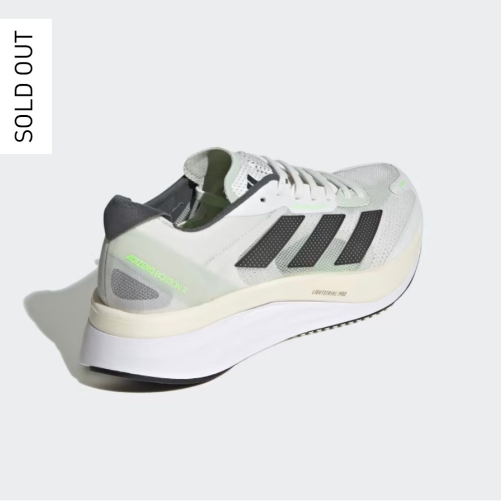 Adizero Boston 11 'Crystal White Night Metallic' Sz 10.5